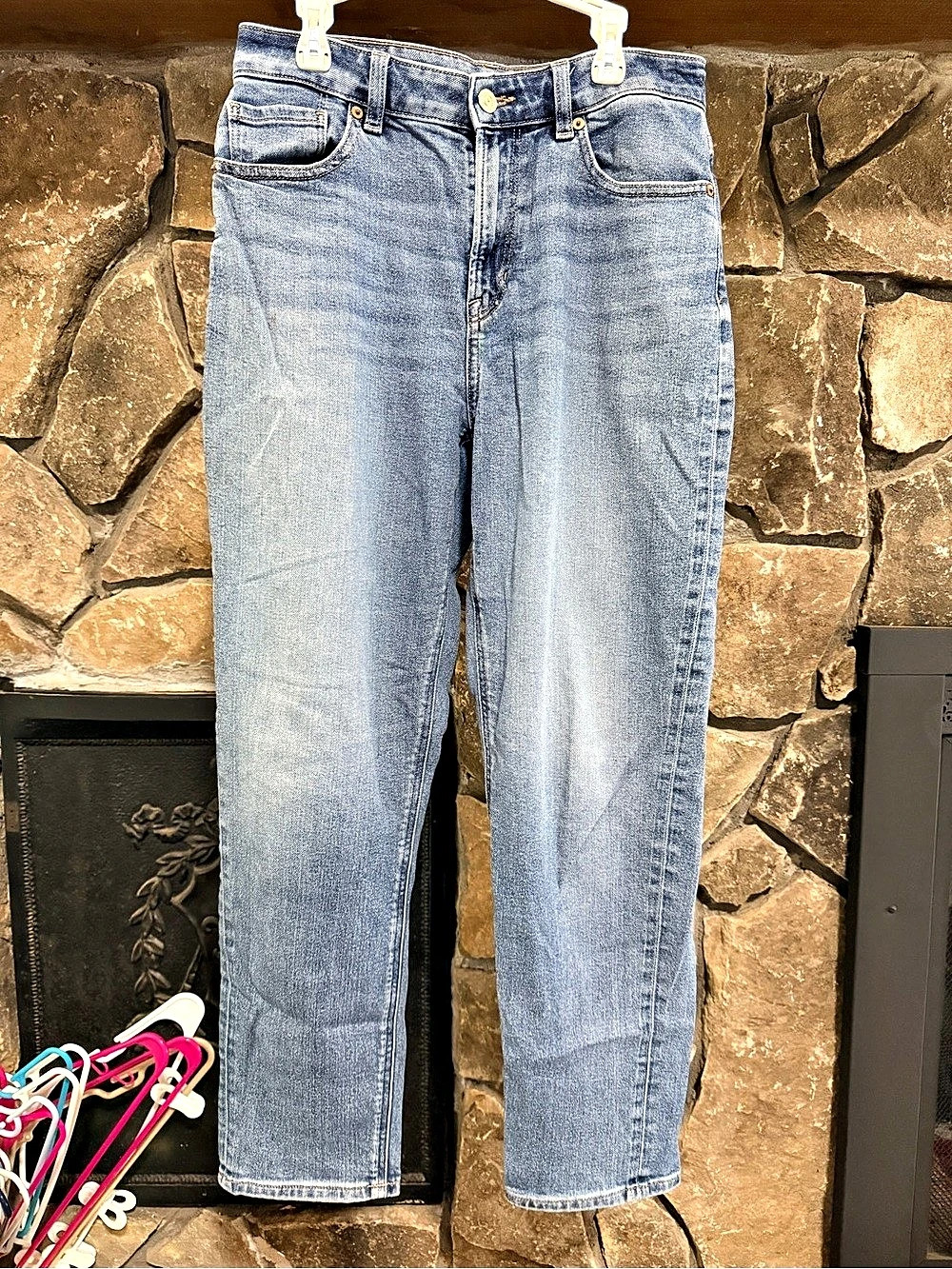 American Eagle Mom Jean Straight Leg Jeans Blue Size 2